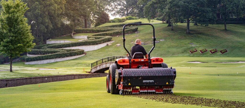 Golf course maintenance - aeration