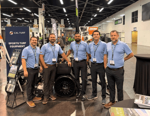 The Cal Turf team with Redexim equipment at a trade show